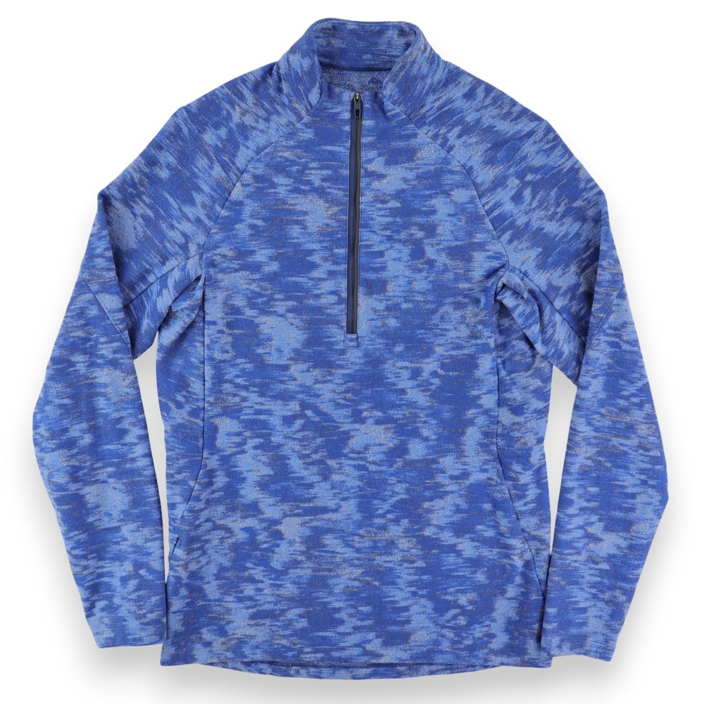 Lululemon Surge Warm Half‎ Zip Fleece Pullover Blue Camo Men's XS Athleisure